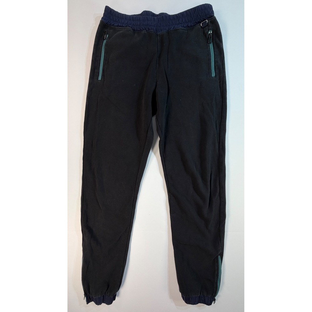 PS Paul Smith Mens Tapered Joggers Black Navy Blue Contrast Waist Sweatpants M
